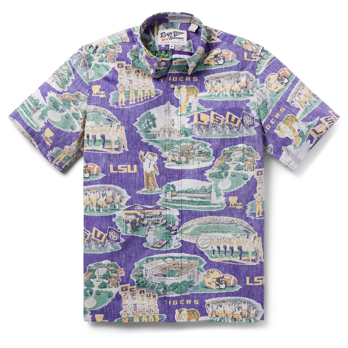 Men's Reyn Spooner Purple LSU Tigers Classic Button-Down Shirt