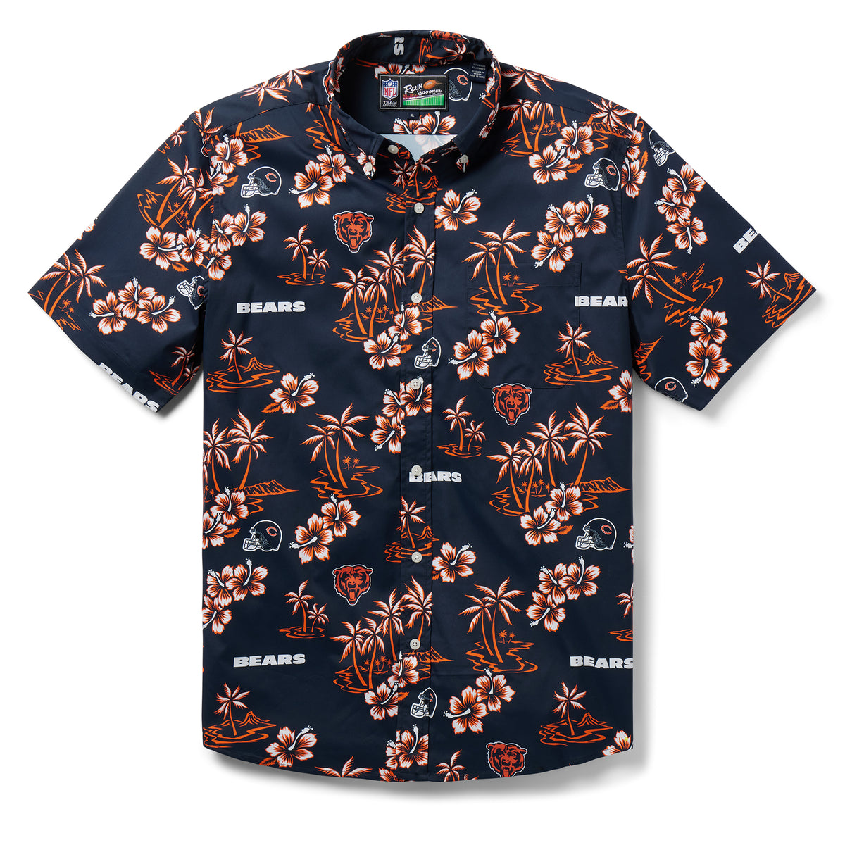 NFL Chicago Bears Hawaiian Shirt Mens Aloha Button Up Shirt