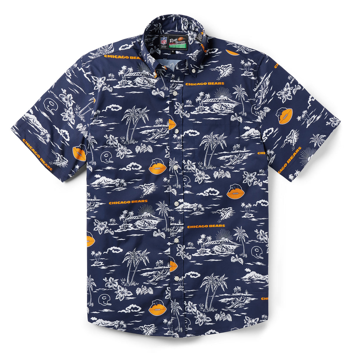 Short 3: NFL Chicago Bears Hawaiian Shirt, Short Style - Trendy Aloha