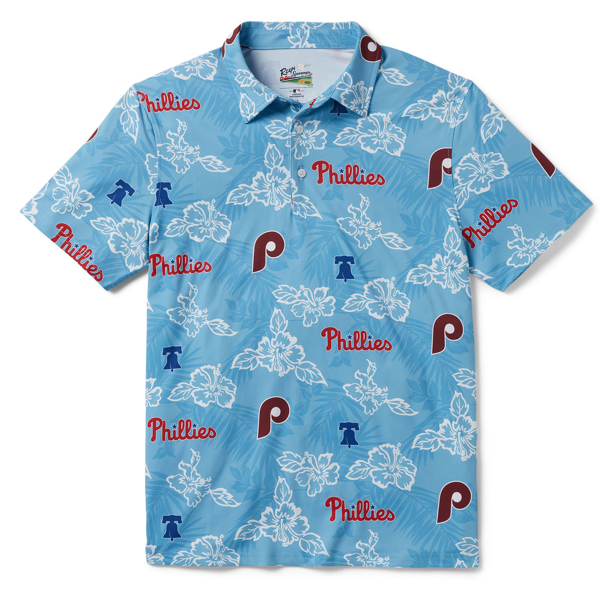 Men's Reyn Spooner White Philadelphia Phillies scenic Button-Up Shirt
