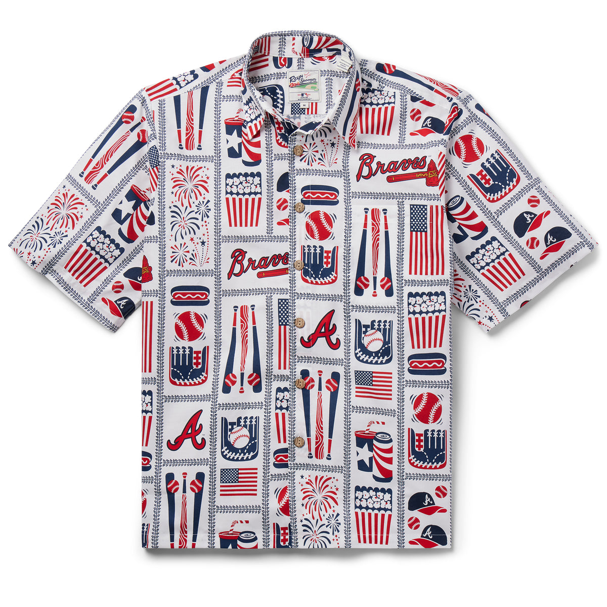 Men's New York Mets Reyn Spooner White Americana Button-Up Shirt