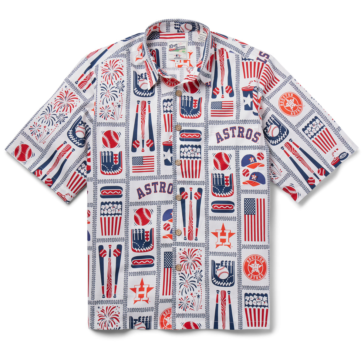 ALOHA Washington Nationals Reyn Spooner Scenic Button-Up Shirt US MEDIUM