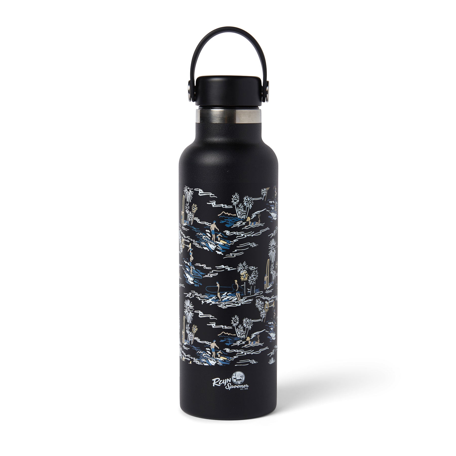 Reyn Spooner SURFER'S PARADISE HYDRO FLASK 21 OZ in BLACK