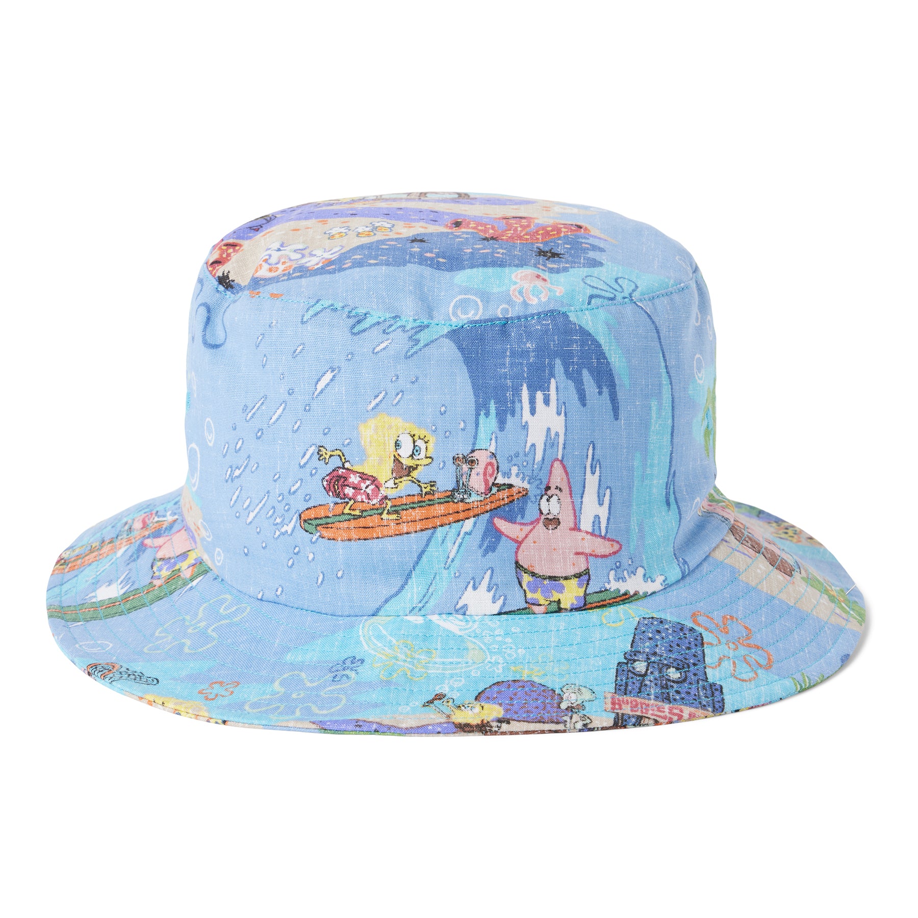 Reyn Spooner SPONGEBOB: ALOHA FROM BIKINI BOTTOM BUCKET HAT in BLUE