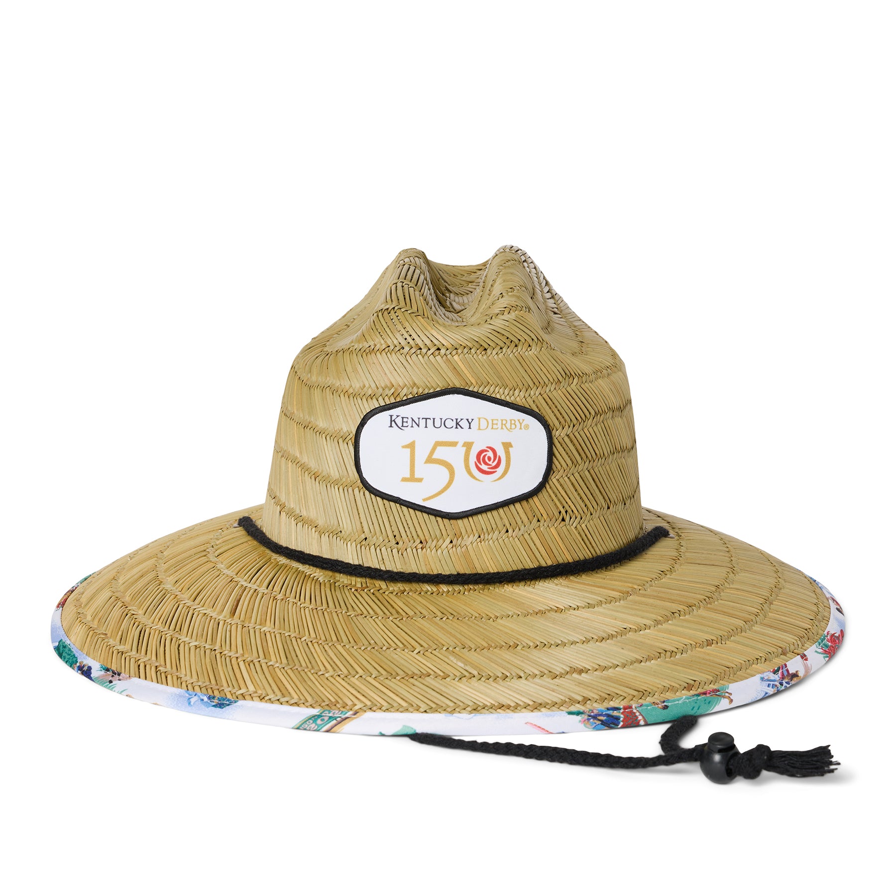 Reyn Spooner KENTUCKY DERBY 150TH ANNIVERSARY STRAW HAT in WHITE