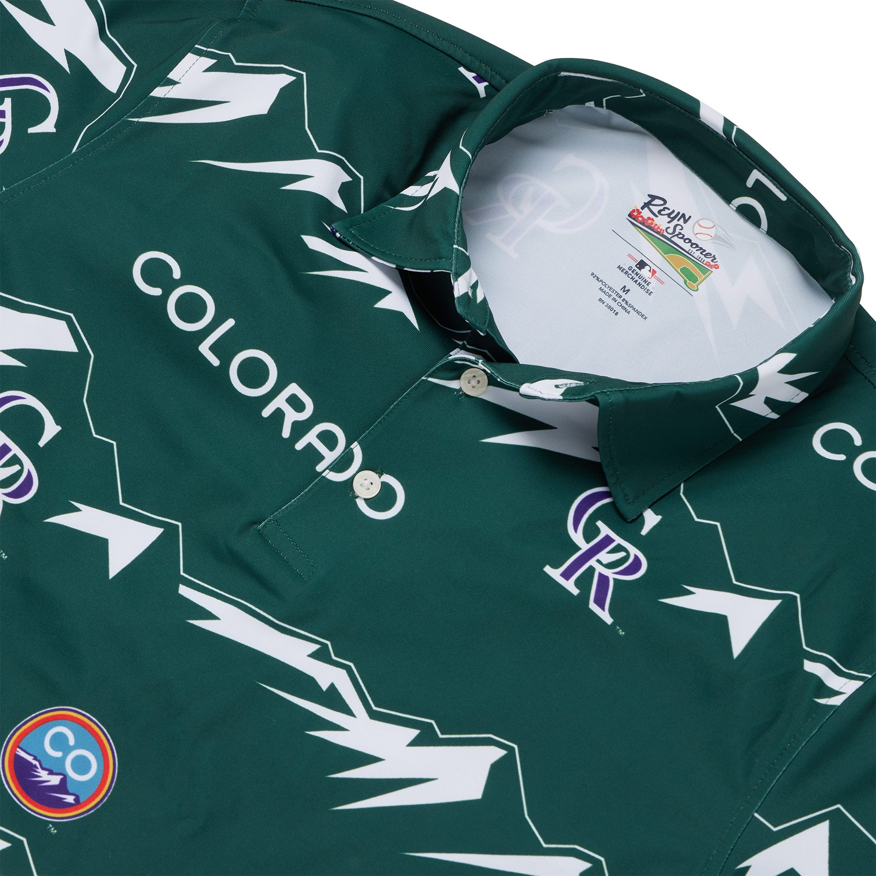 Reyn Spooner COLORADO ROCKIES CITY CONNECT POLO in GREEN