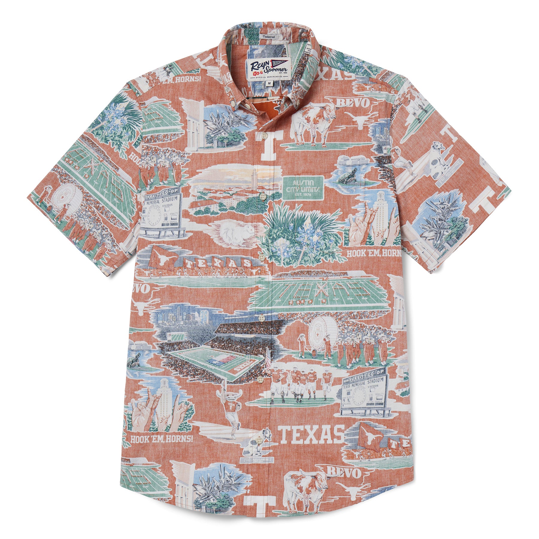 Reyn Spooner UNIVERSITY OF TEXAS SCENIC TAILORED in BURNT ORANGE