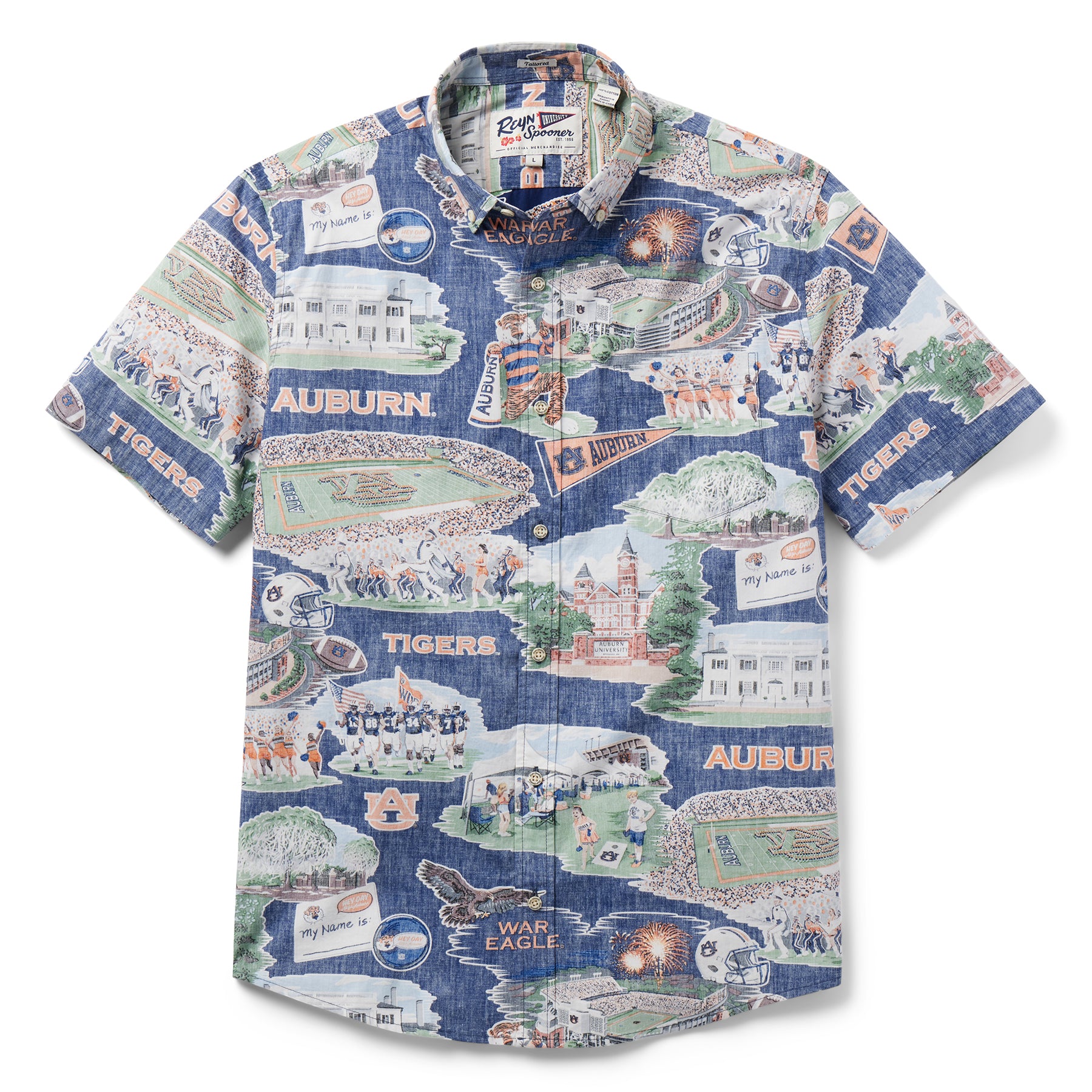 Reyn Spooner AUBURN UNIVERSITY SCENIC TAILORED in NAVY