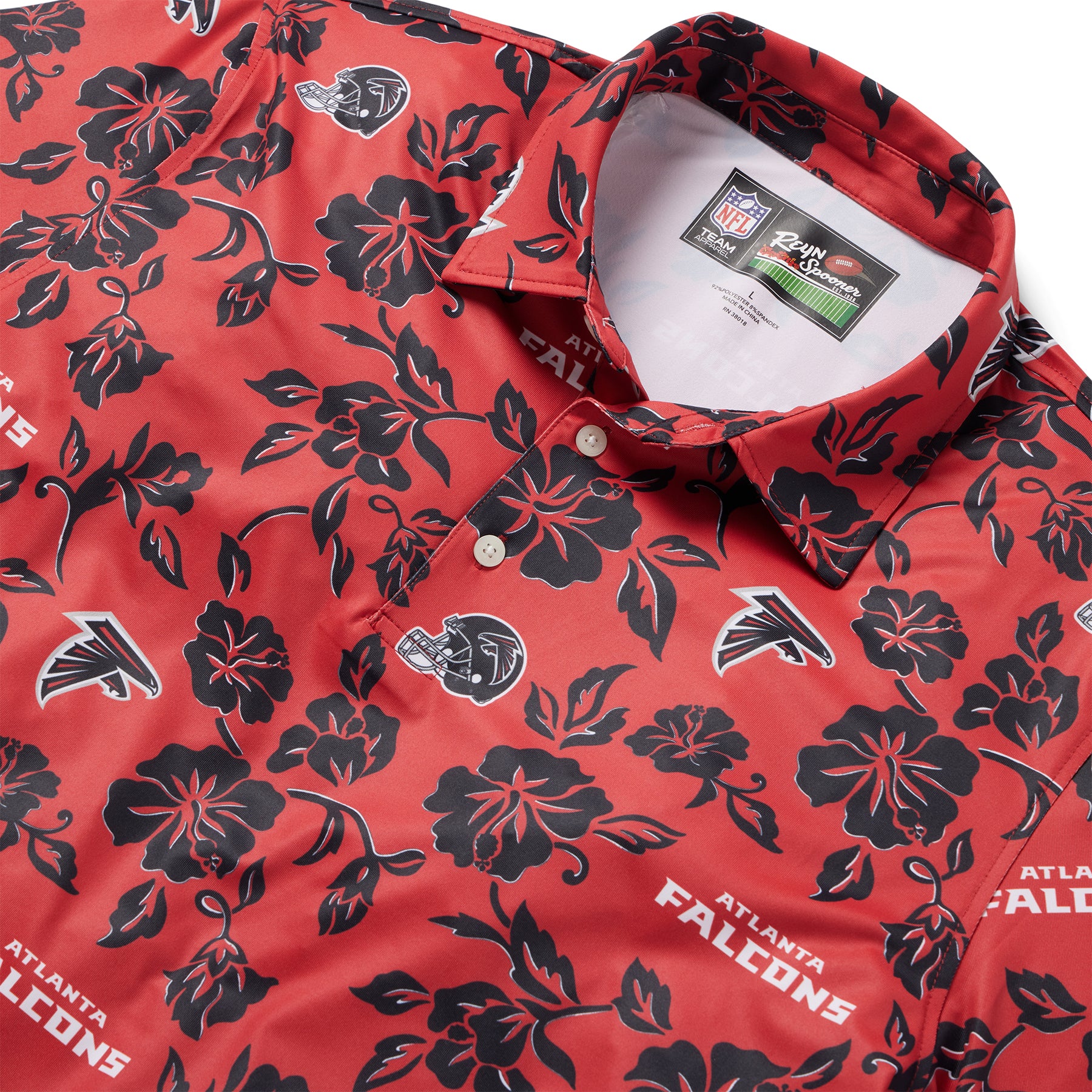 Reyn Spooner ATLANTA FALCONS PUA PERFORMANCE POLO in RED