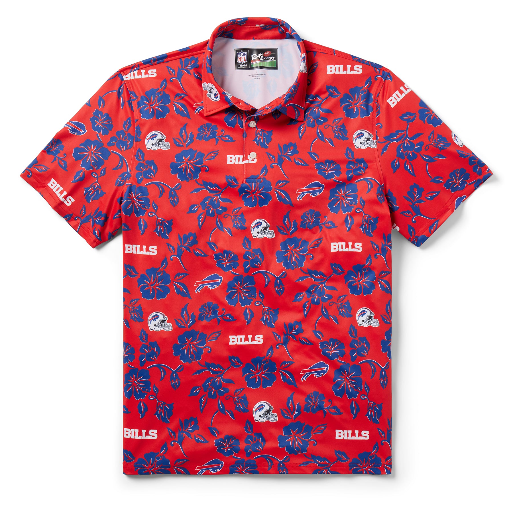 Reyn Spooner BUFFALO BILLS PUA PERFORMANCE POLO in RED