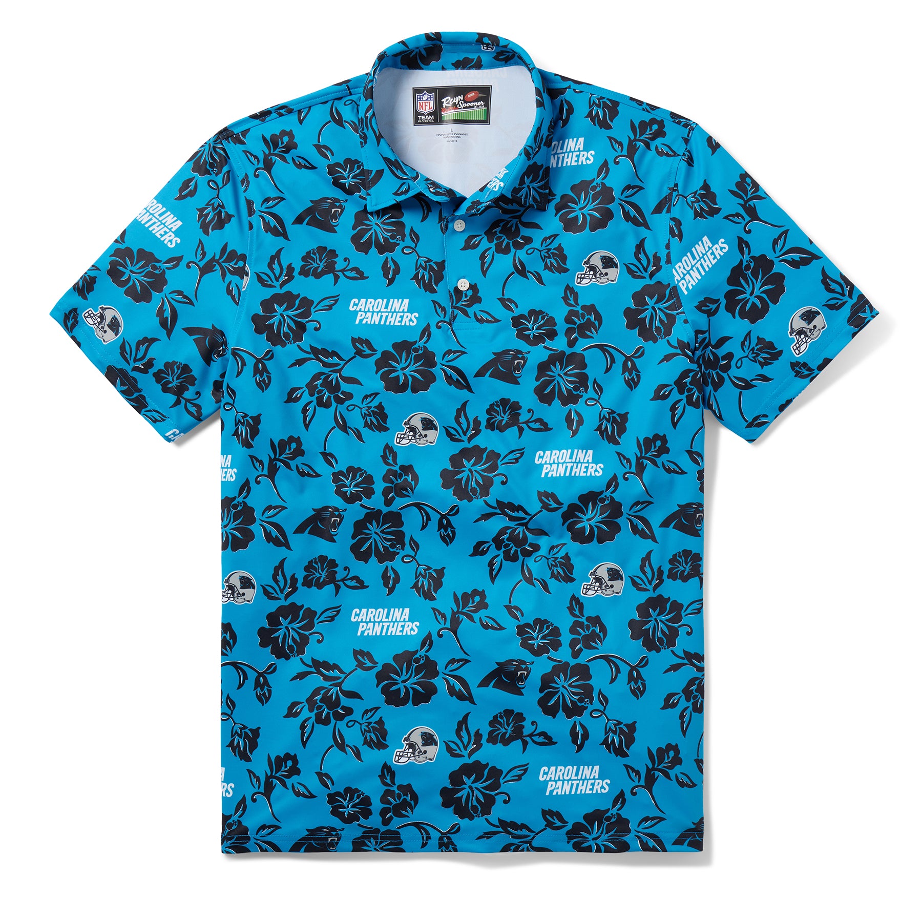 Reyn Spooner CAROLINA PANTHERS PUA PERFORMANCE POLO in BLUE