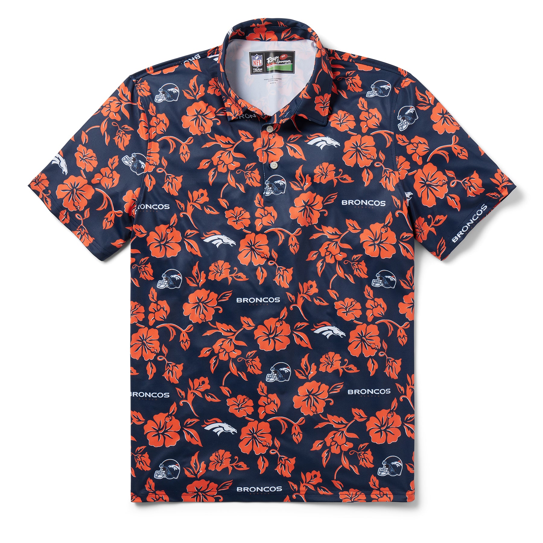 Reyn Spooner DENVER BRONCOS PUA PERFORMANCE POLO in NAVY