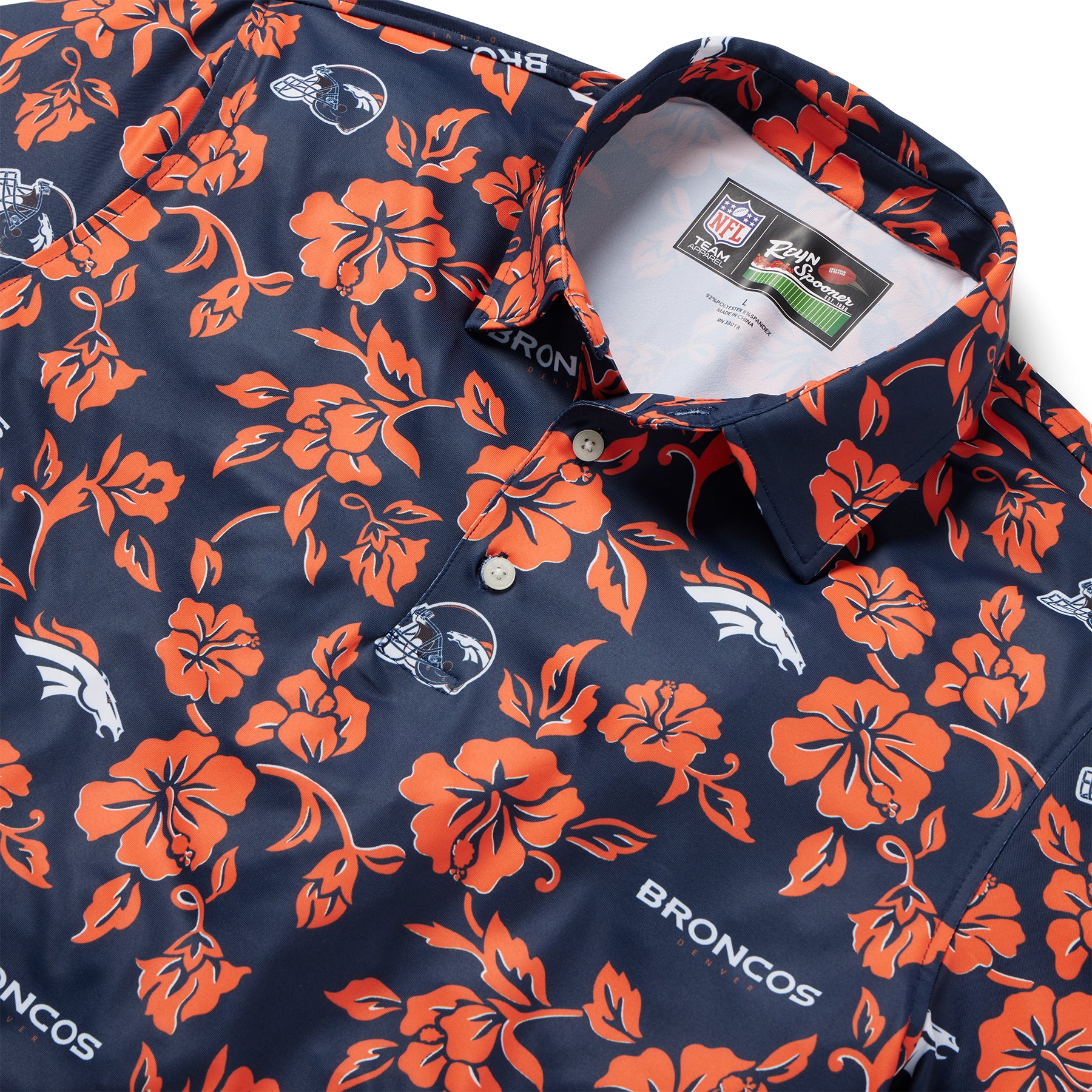 Reyn Spooner DENVER BRONCOS PUA PERFORMANCE POLO in NAVY