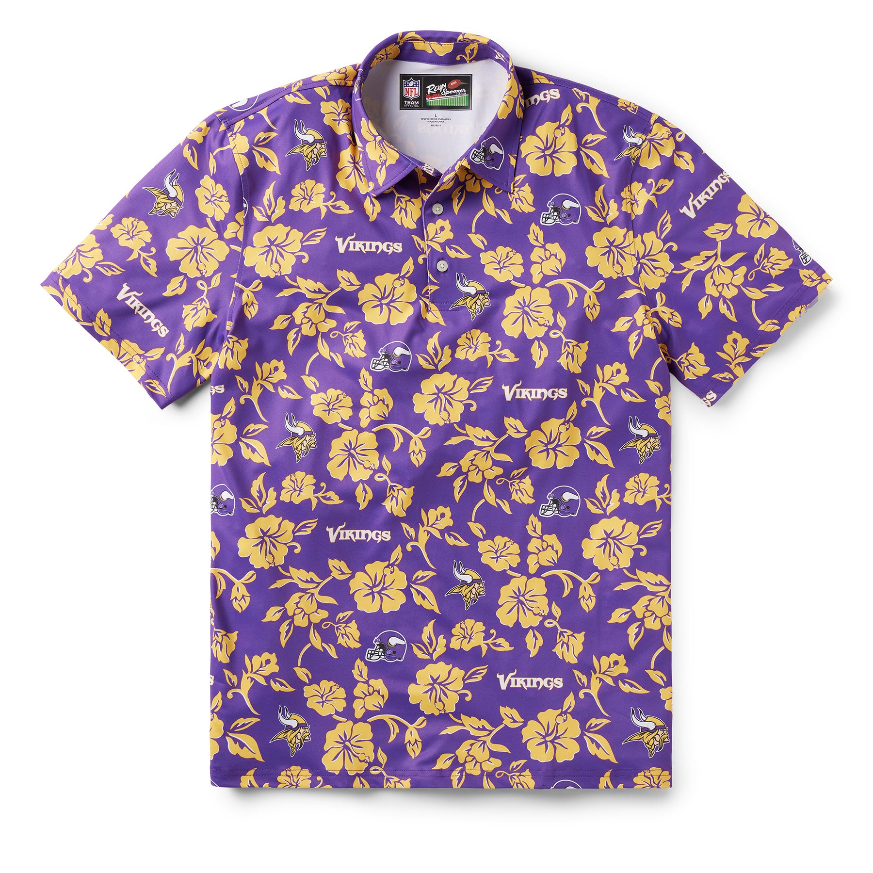 Reyn Spooner MINNESOTA VIKINGS PUA PERFORMANCE POLO in PURPLE