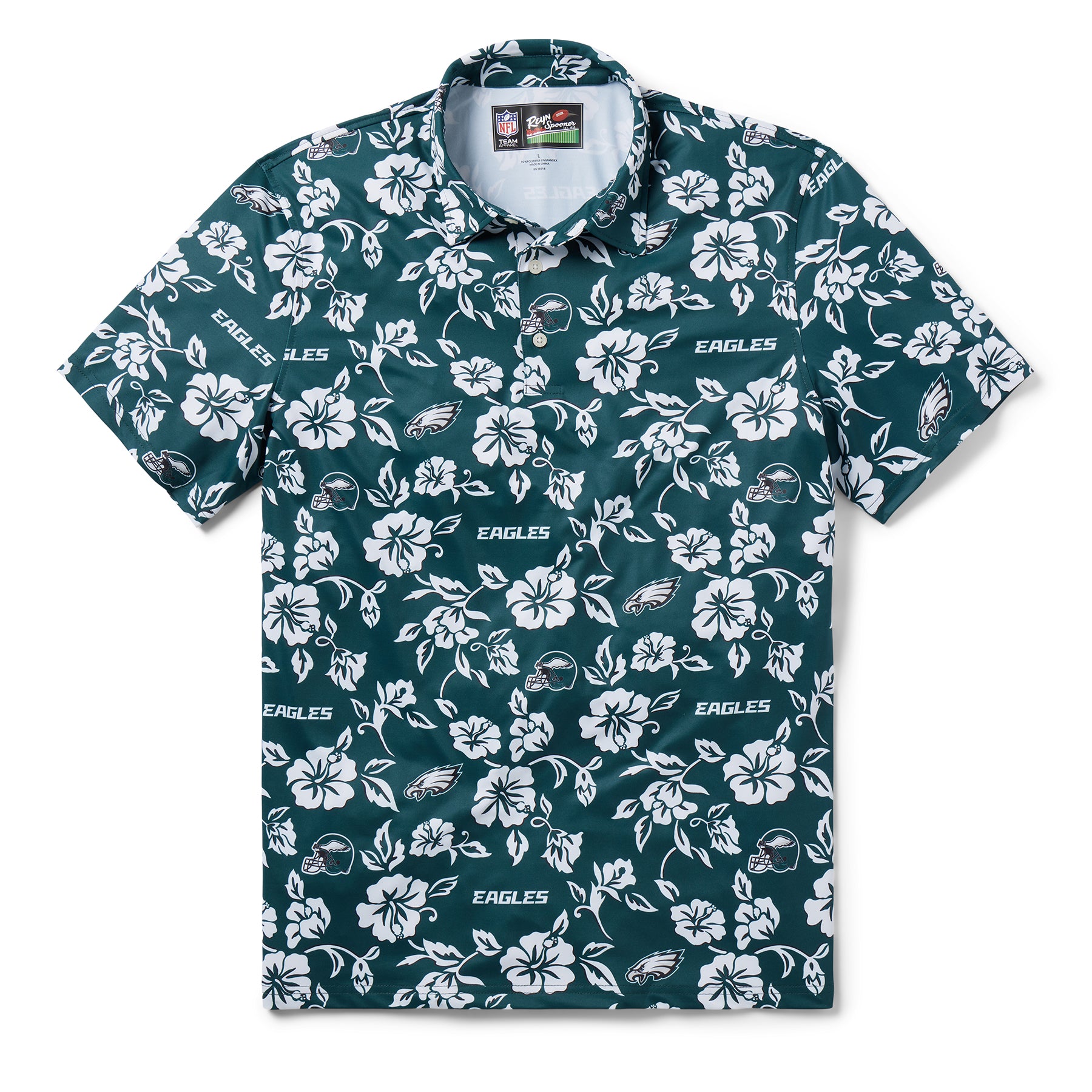 Reyn Spooner PHILADELPHIA EAGLES PUA PERFORMANCE POLO in MIDNIGHT GREEN