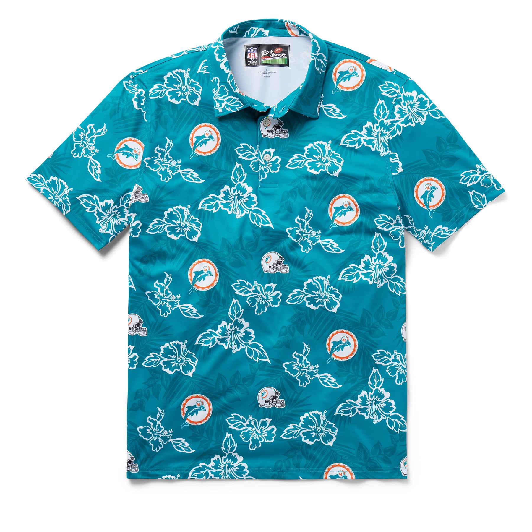 MIAMI DOLPHINS THROWBACK PERFORMANCE POLO Performance Fabric