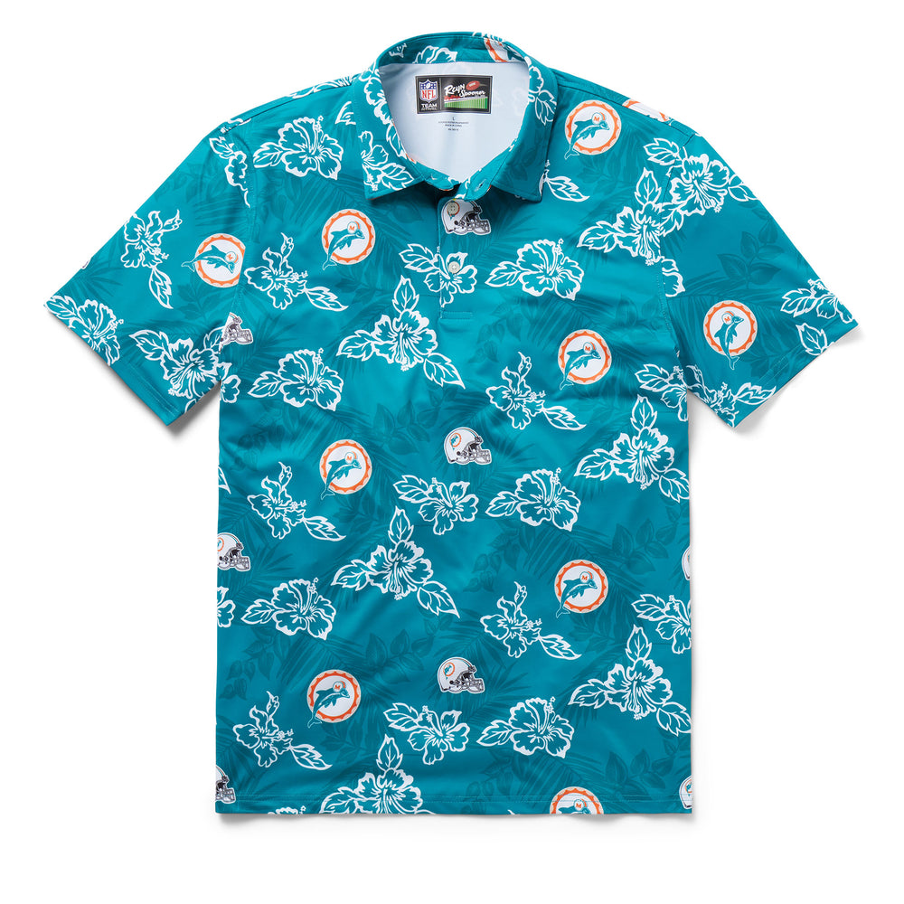 Nfl Miami Dolphins Aqua Black Trendy Hawaiian Shirt Aloha Shirt