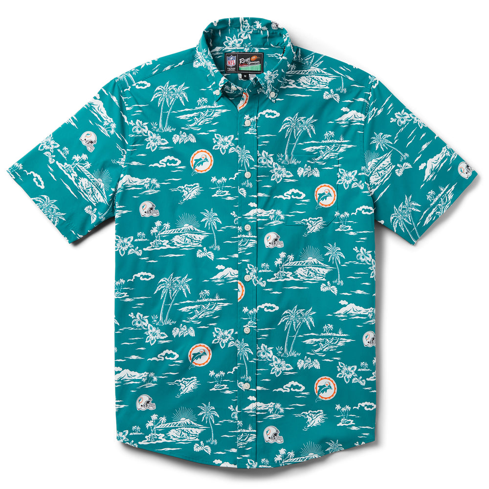 miami dolphins button up shirt