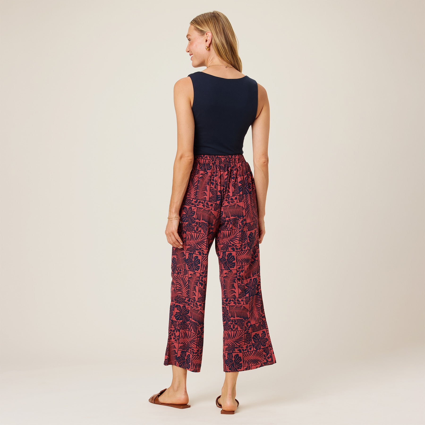 Reyn Spooner FLORAL FRAMES BILLIE PANT in DUSTED CLAY