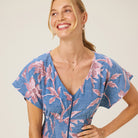 Reyn Spooner FLORAL VINE SOPHIA DRESS in NAUTICAL BLUE