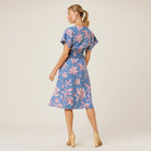 Reyn Spooner FLORAL VINE SOPHIA DRESS in NAUTICAL BLUE