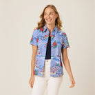 Reyn Spooner HAWAIIAN CHRISTMAS 2024 ABBY TOP in BLUE