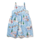 Reyn Spooner RUDOLPH THE RED-NOSED REINDEER GIRLS SUNDRESS in HOLIDAY BLUE