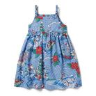 Reyn Spooner HAWAIIAN CHRISTMAS 2024 GIRLS SUNDRESS in BLUE