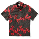 Reyn Spooner 50TH STATE FLOWER BUTTON FRONT in BLACK