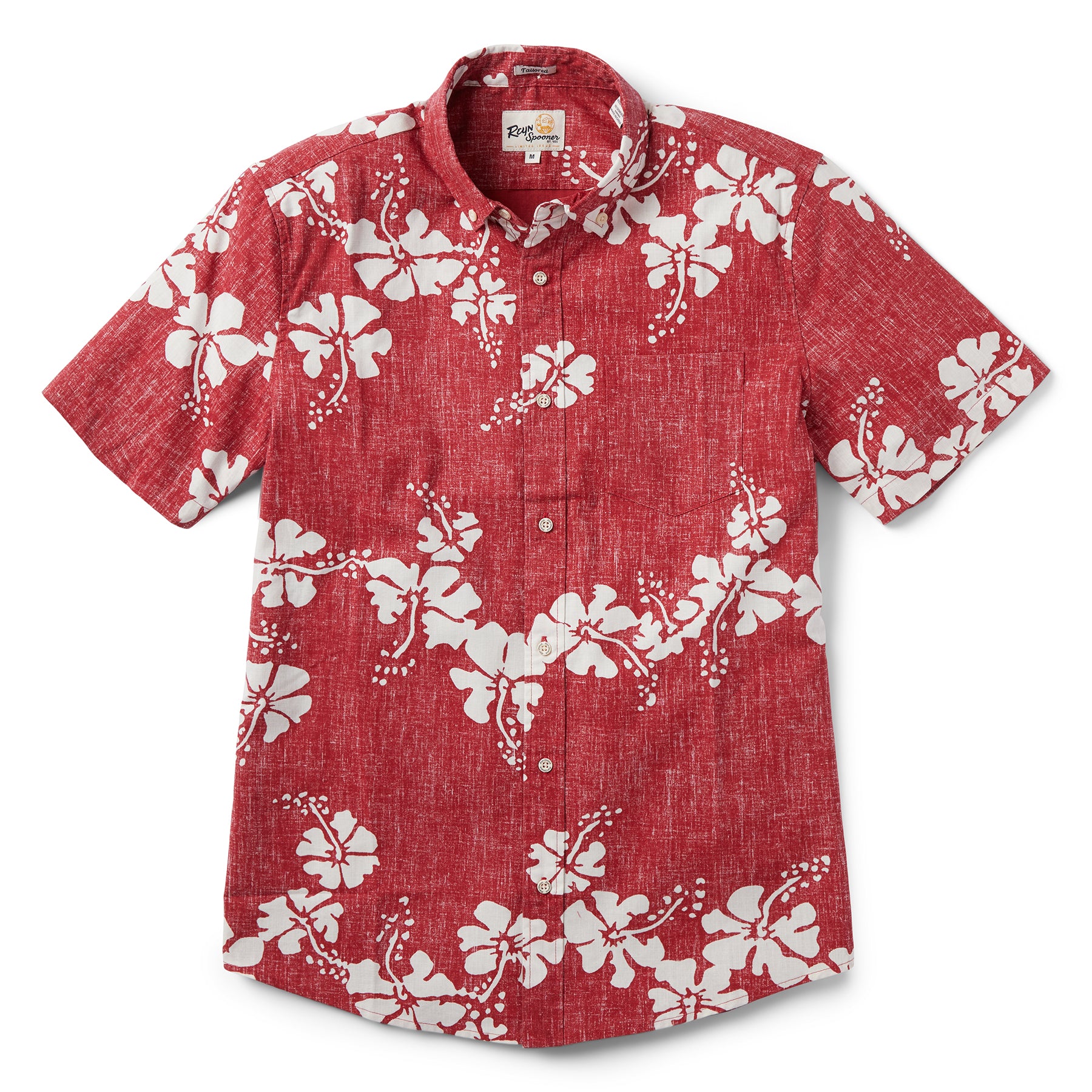 Reyn Spooner 50TH STATE FLOWER TAILORED in RED