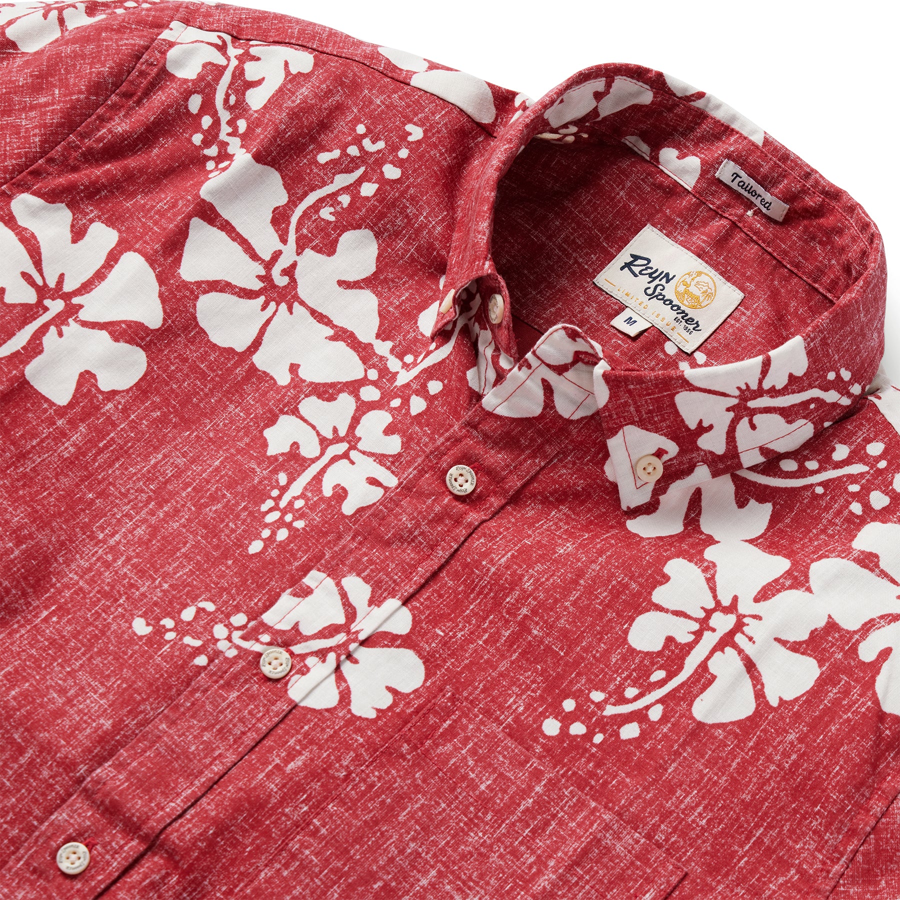 Reyn Spooner 50TH STATE FLOWER TAILORED in RED