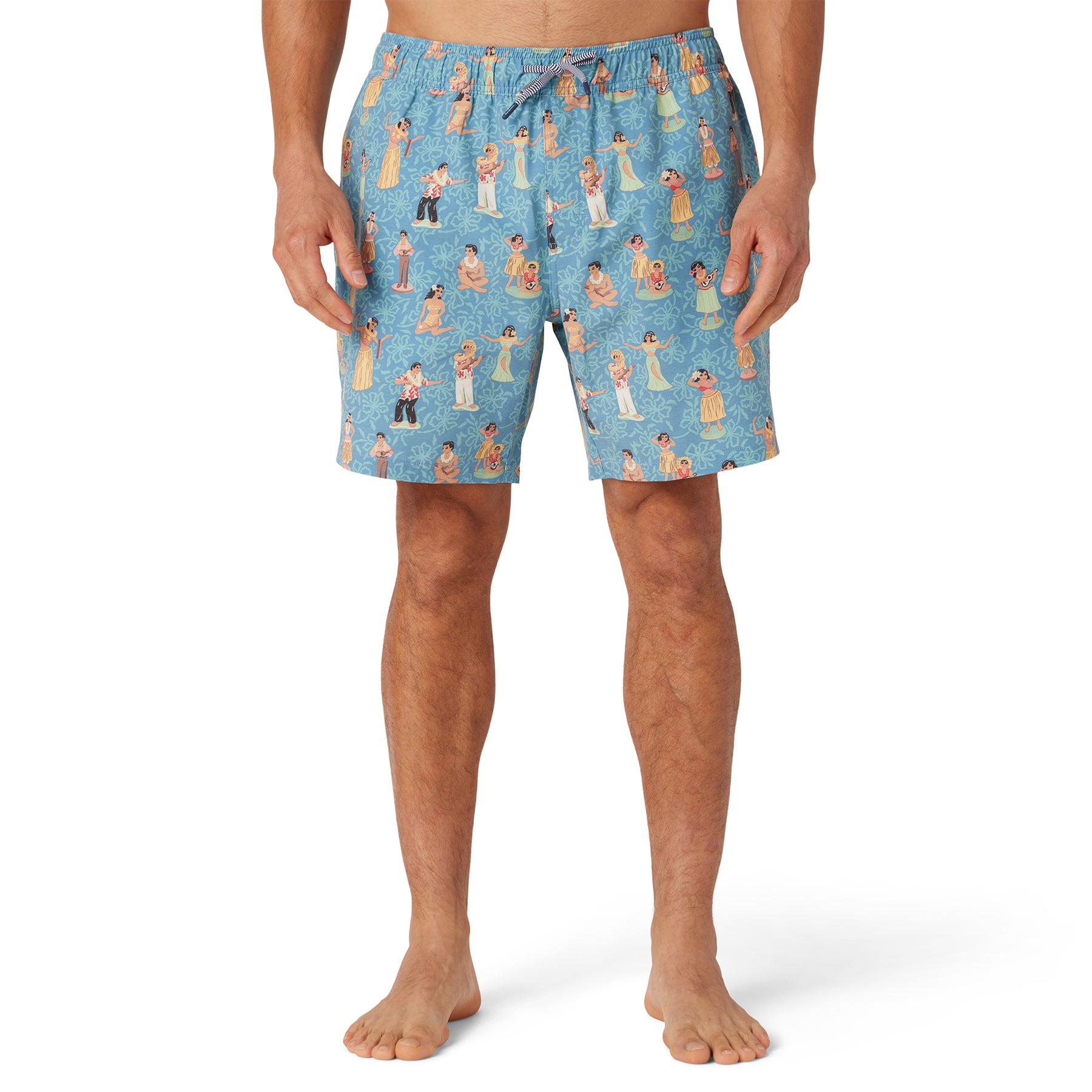 Reyn Spooner HULA NODDERS ECO SWIM SHORTS in CAPTAINS BLUE