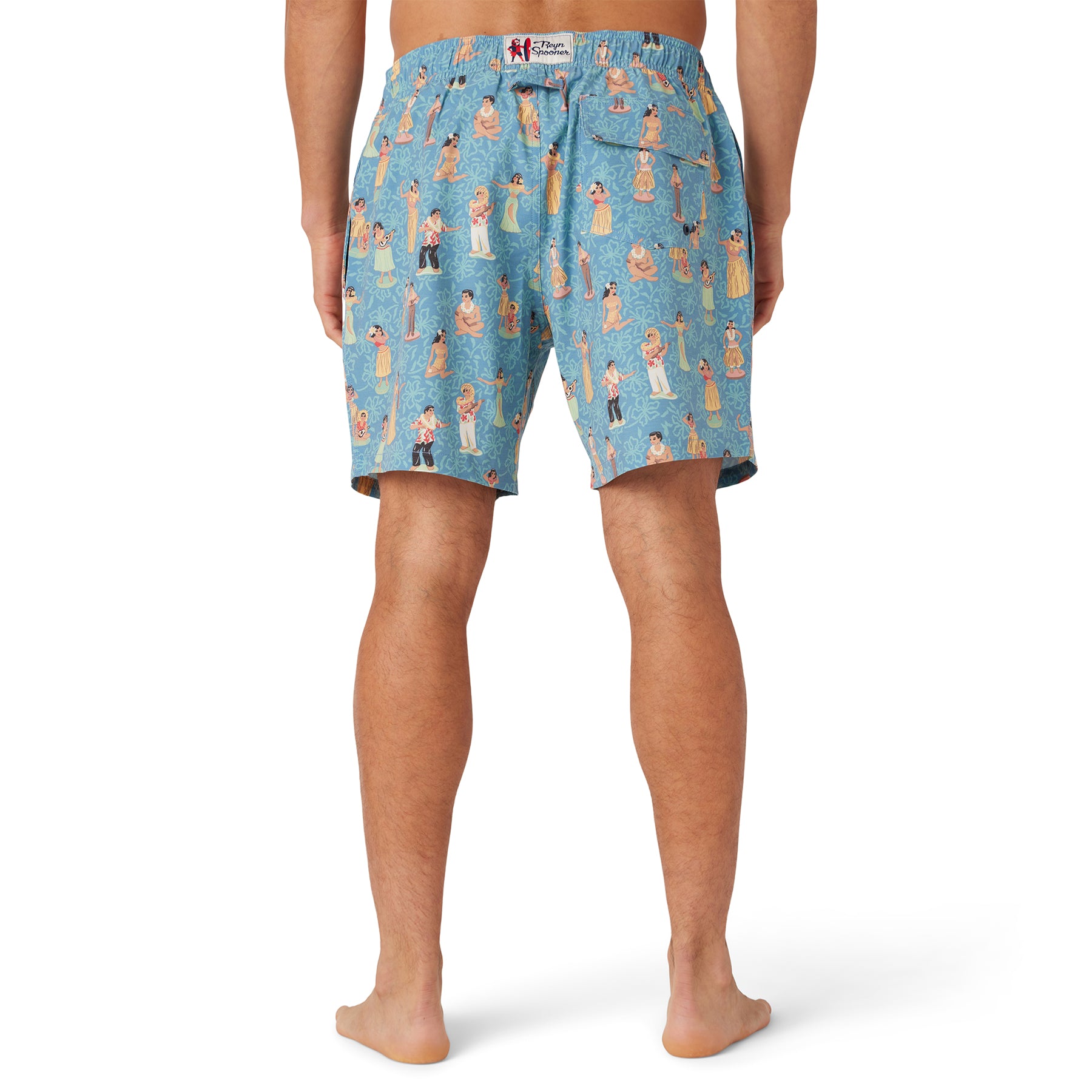 Reyn Spooner HULA NODDERS ECO SWIM SHORTS in CAPTAINS BLUE