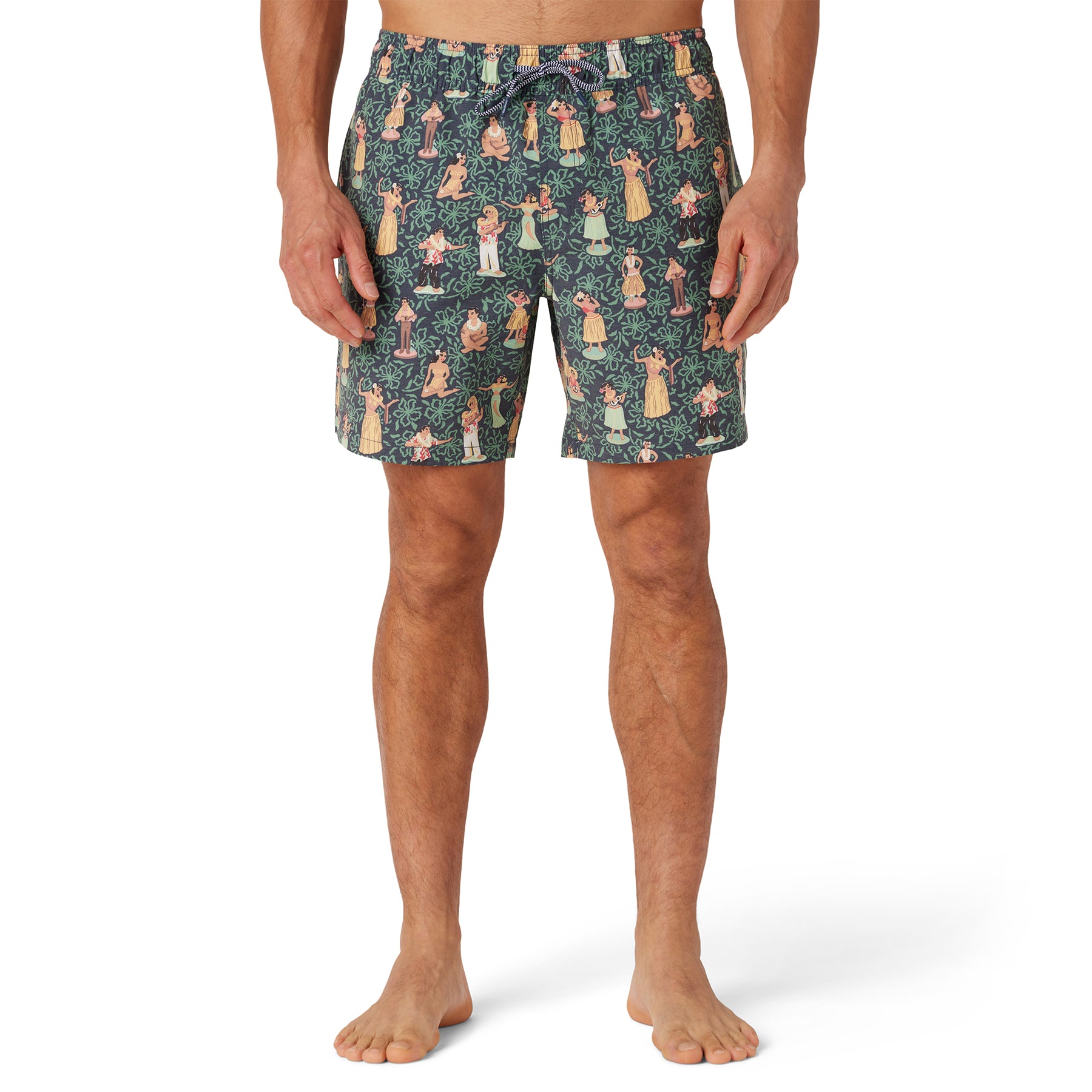 Reyn Spooner HULA NODDERS ECO SWIM SHORTS in NAVY