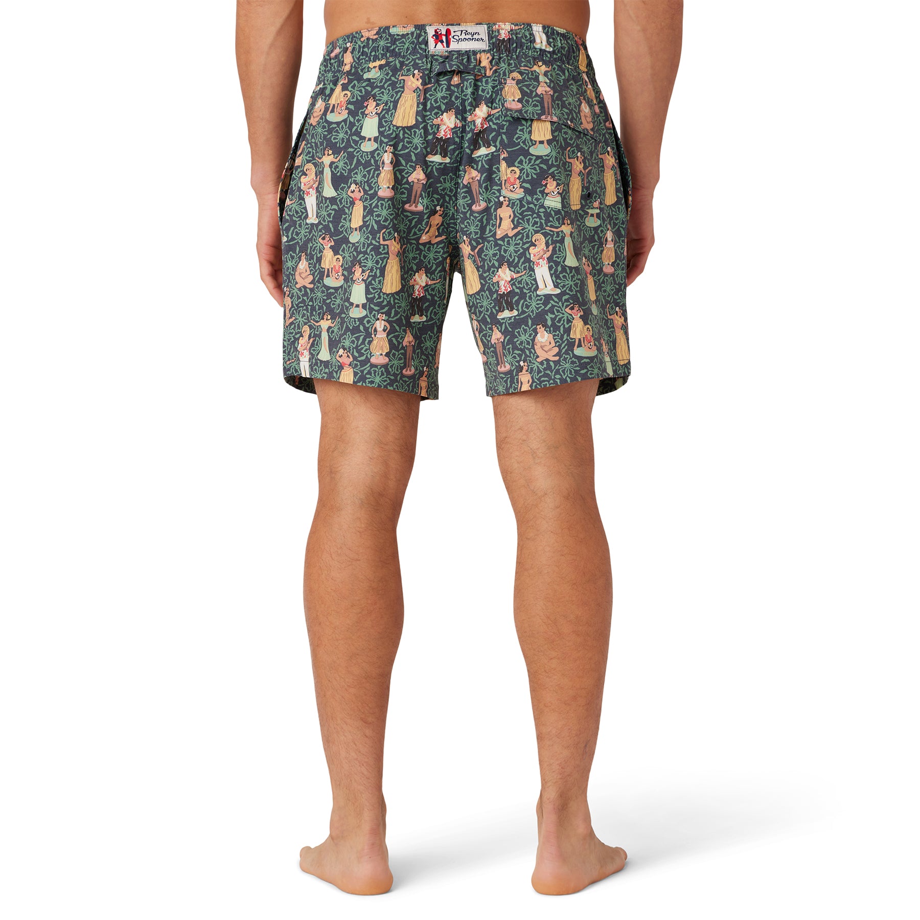 Reyn Spooner HULA NODDERS ECO SWIM SHORTS in NAVY