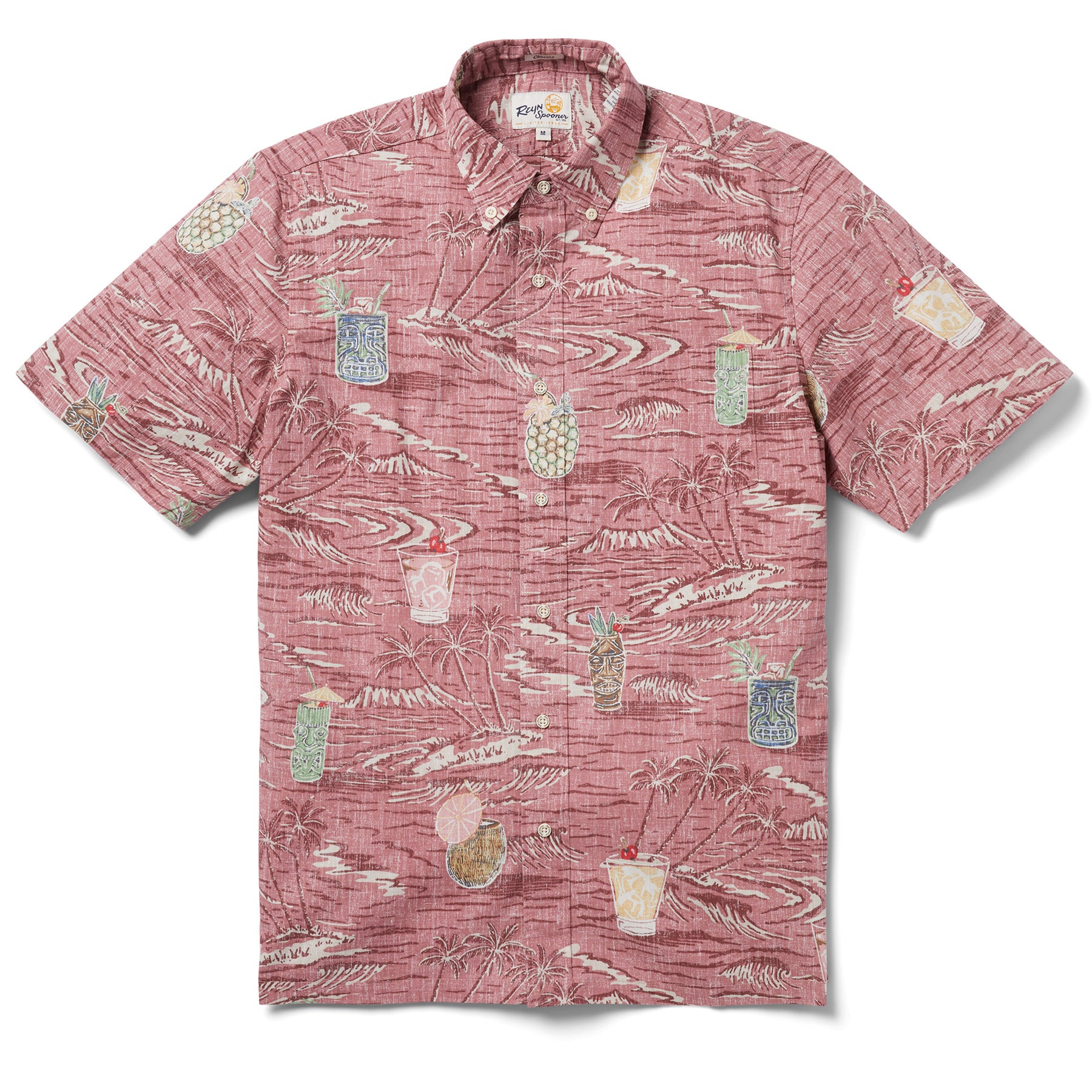 Reyn Spooner ISLAND SUNDOWNERS BUTTON FRONT in FADED GINGER