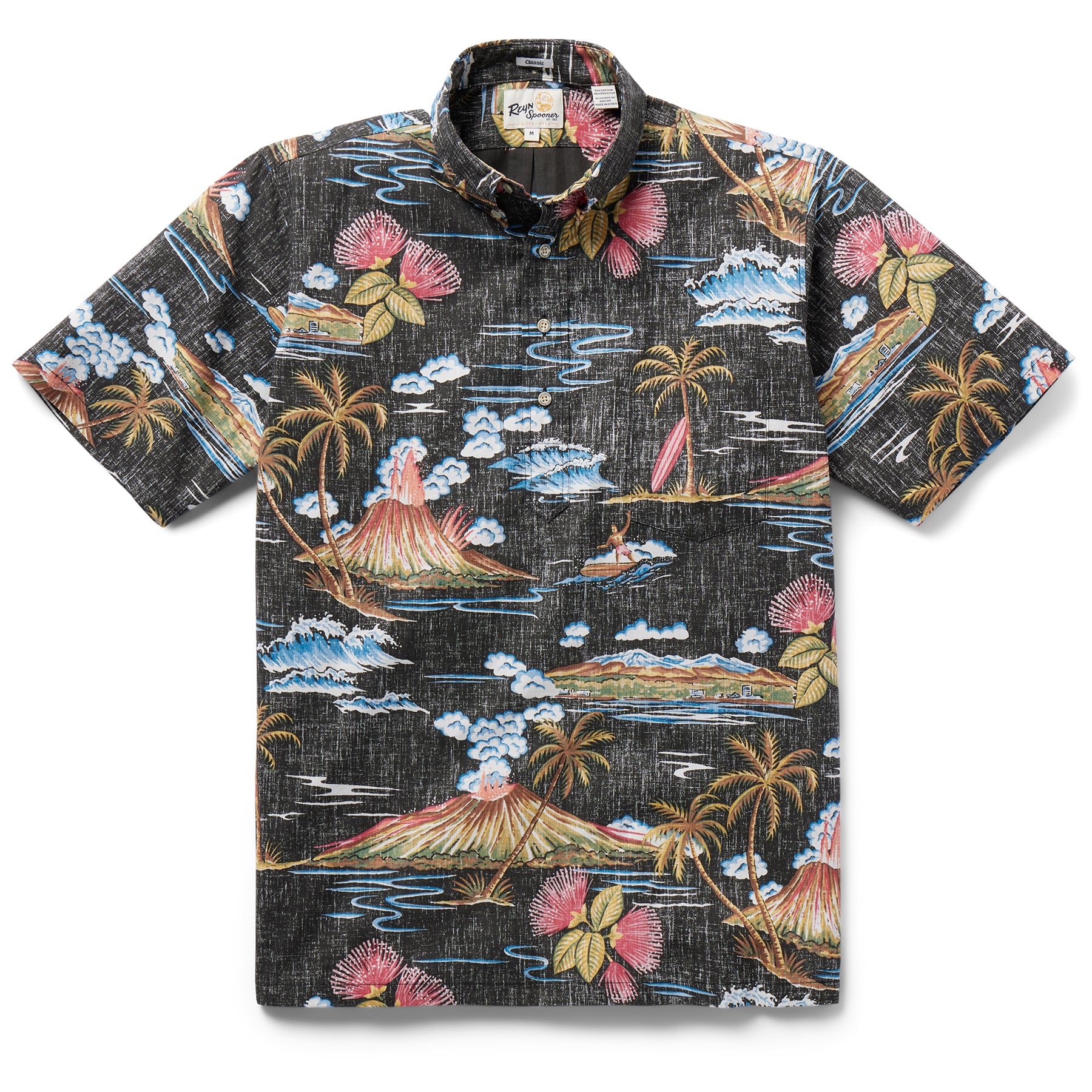 Reyn Spooner BIG ISLAND GLORY PULLOVER in BLACK