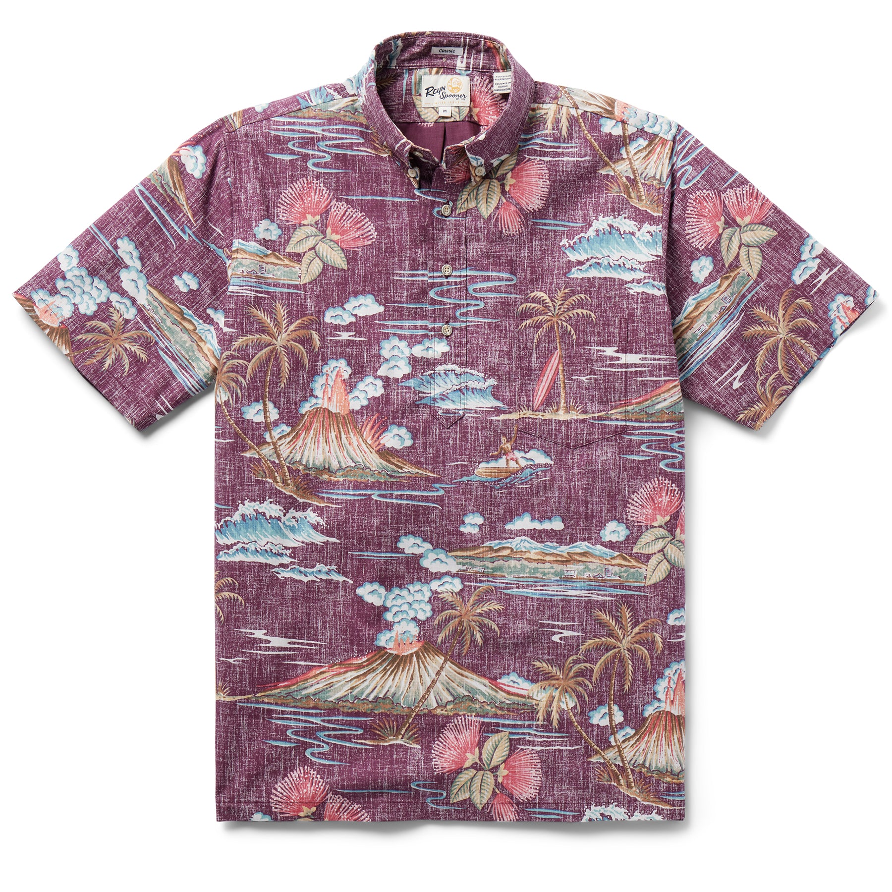 Reyn Spooner BIG ISLAND GLORY PULLOVER in EGGPLANT