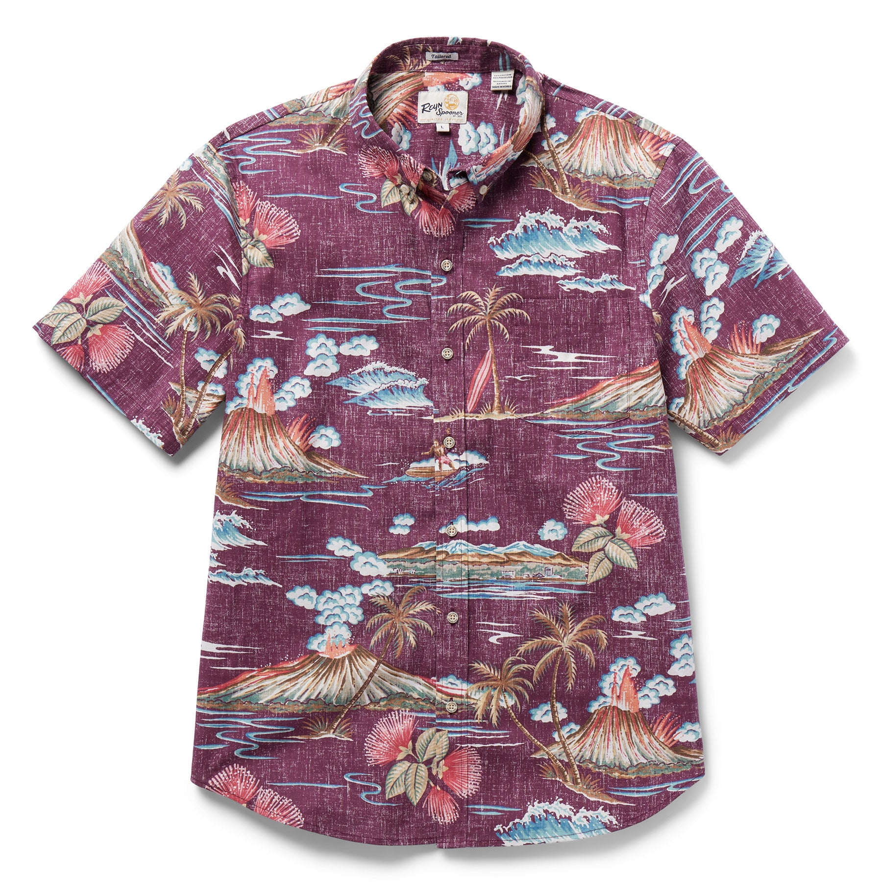 Reyn Spooner BIG ISLAND GLORY TAILORED in EGGPLANT