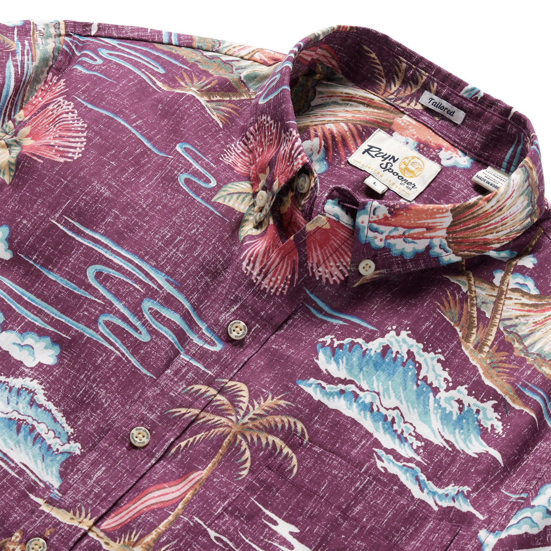 Reyn Spooner BIG ISLAND GLORY TAILORED in EGGPLANT