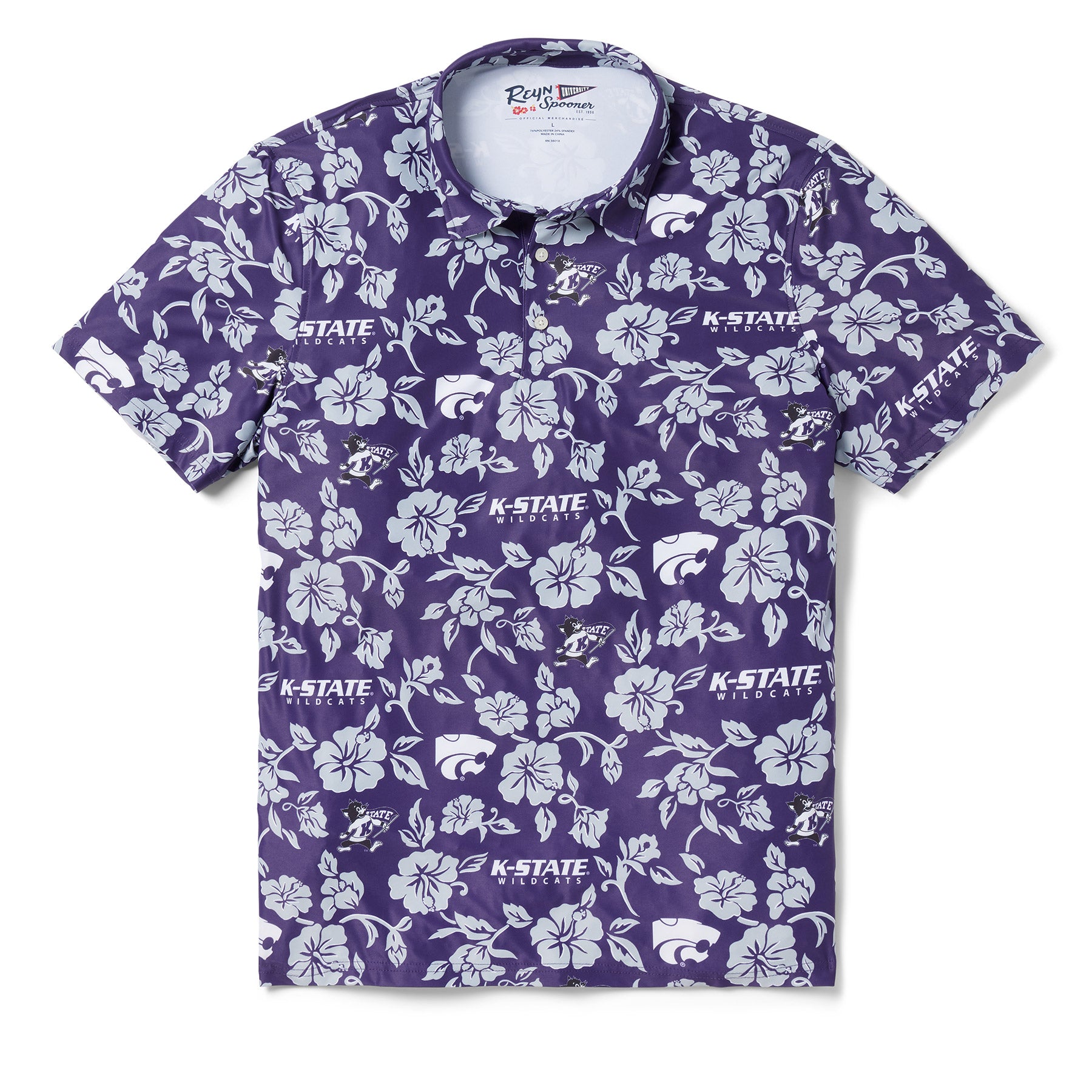 Reyn Spooner KANSAS STATE UNIVERSITY GAME DAY PERFORMANCE POLO in PURPLE