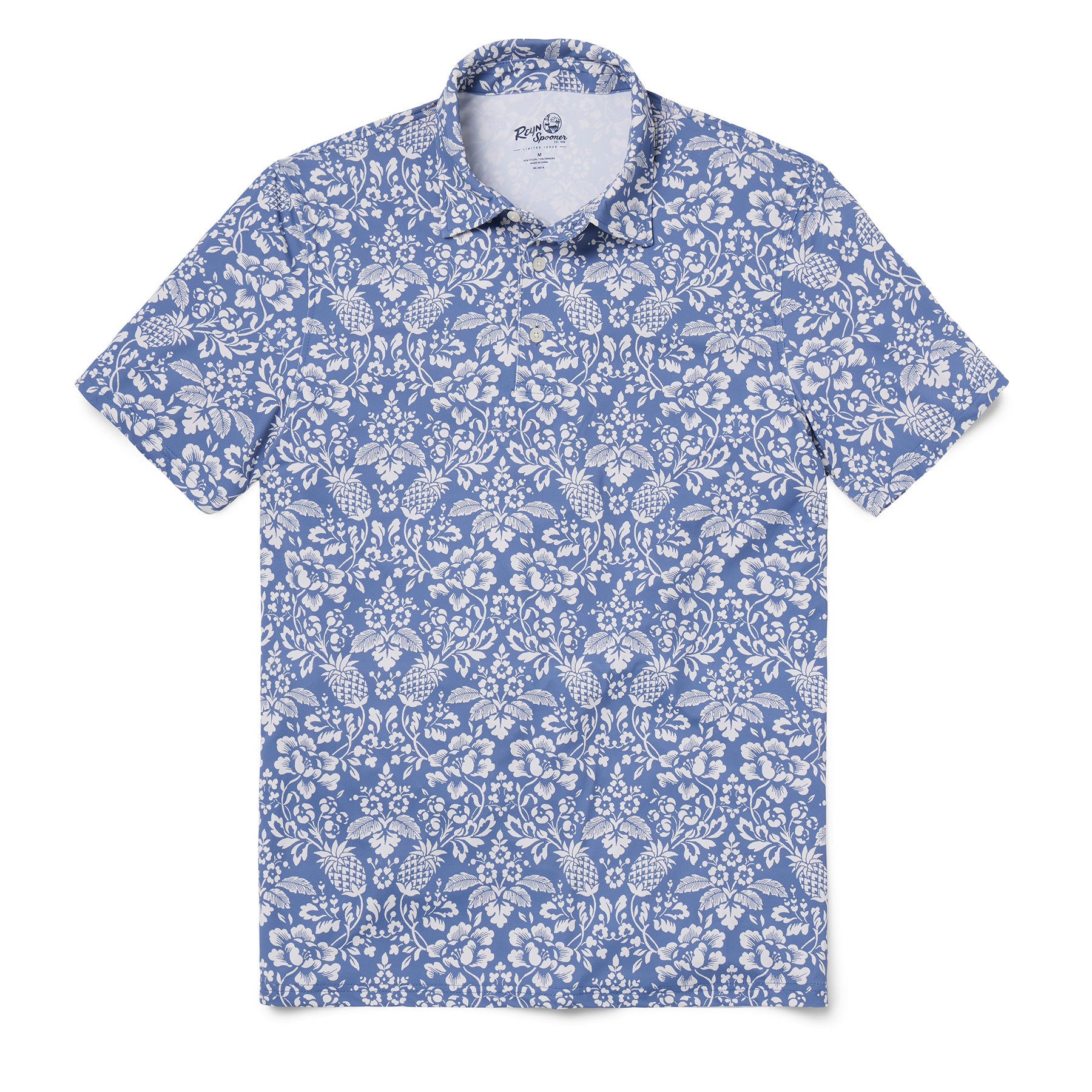 Reyn Spooner OAHU HARVEST PERFORMANCE POLO in BLUE HORIZON