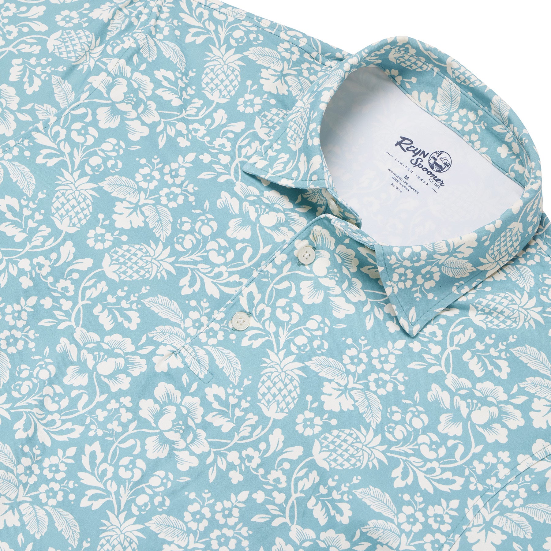 Reyn Spooner OAHU HARVEST PERFORMANCE POLO in DUSTY TURQUOISE