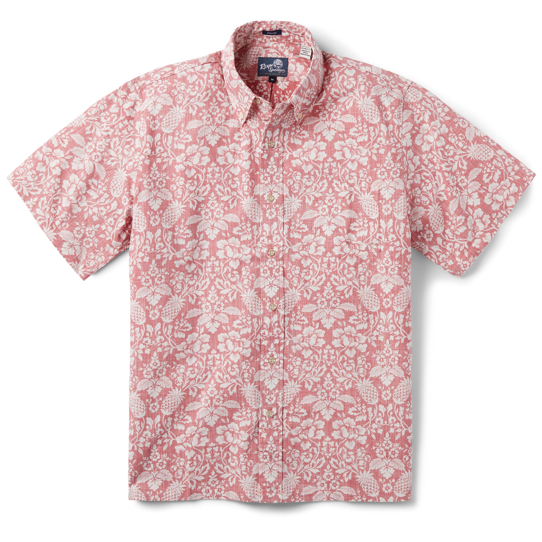 Reyn Spooner OAHU HARVEST BUTTON FRONT in NANTUCKET RED