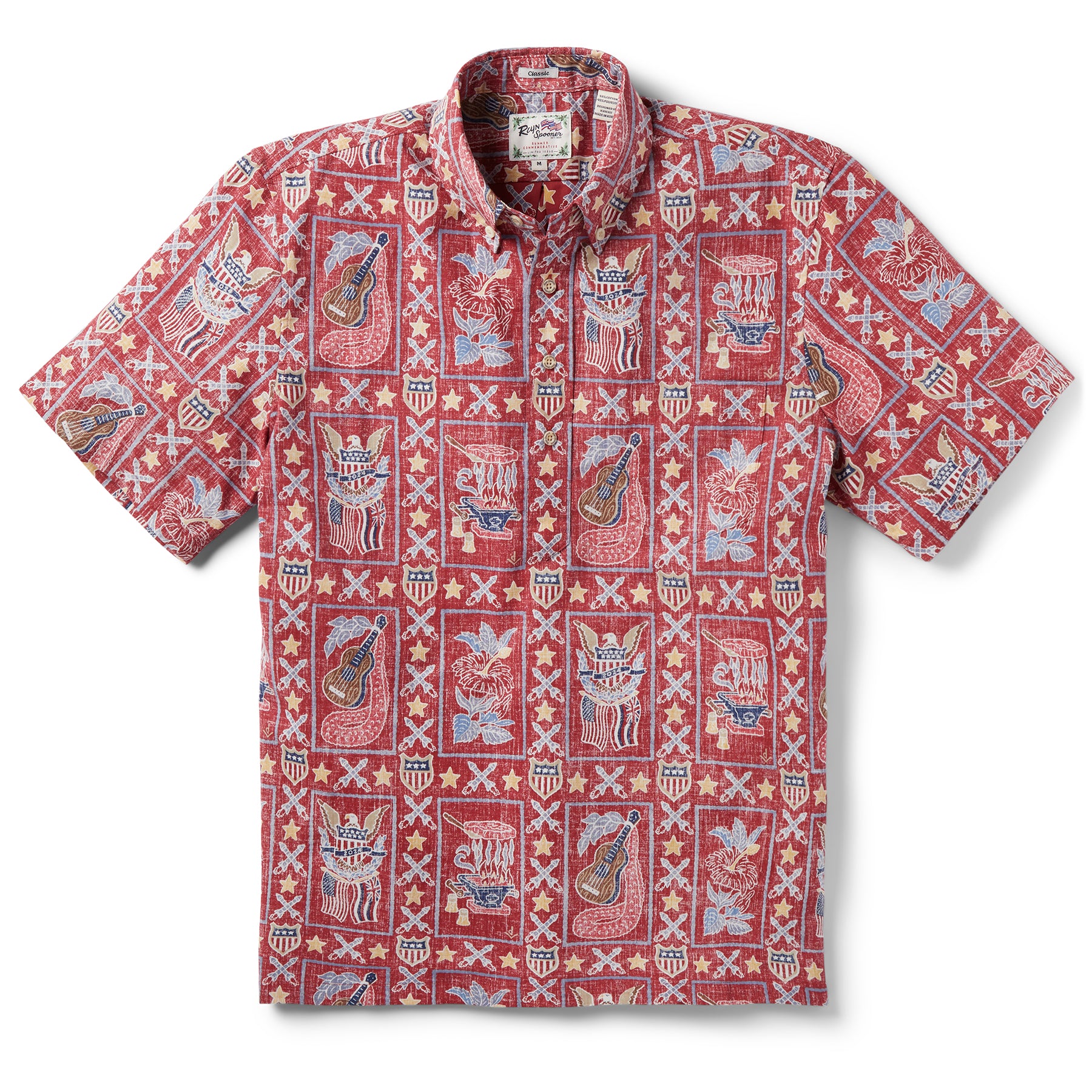 Reyn Spooner SUMMER COMMEMORATIVE 2024 PULLOVER in EARTH RED