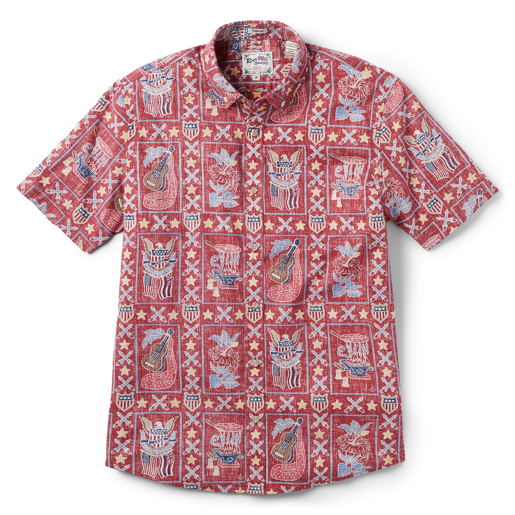 Reyn Spooner SUMMER COMMEMORATIVE 2024 TAILORED in EARTH RED