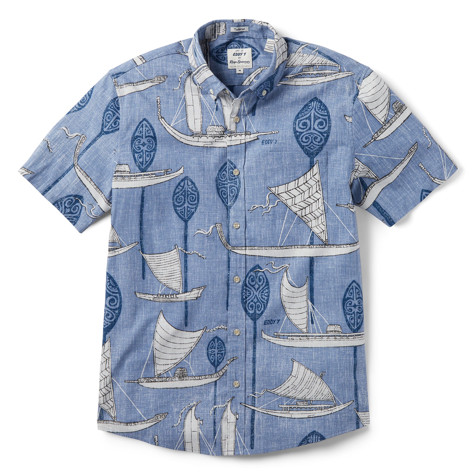 Reyn Spooner SOUTH PACIFIC VOYAGERS TAILORED in INFINITY BLUE