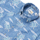 Reyn Spooner HONU 'AUKAI BUTTON FRONT in BLUE HORIZON