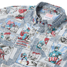 Reyn Spooner MARVEL CAPTAIN AMERICA BUTTON FRONT in ARCTIC ICE