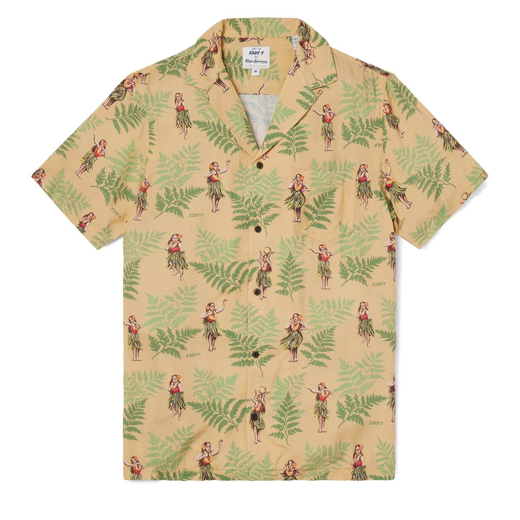 Reyn Spooner HULA 'AUANA CAMP SHIRT in YELLOW